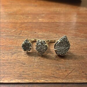 Kendra Scott Gold and Silver Druzy Ring